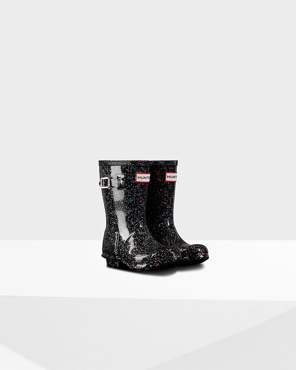 Botas De Agua Hunter Niños Original Little Giant Glitter - Negras - Argentina 9251FKWVP